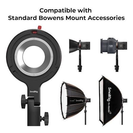 Adaptador de Montura Bowens SmallRig 4476 para Luces de la Serie RC 60B | Accesorio de Modificación de Luz Profesional para Estudio y Producción de Video