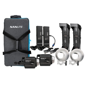 Nanlite Forza 500 II (Kit de 2 Luces) – Foco LED Profesional de 500W Luz de Día con Maleta de Transporte
