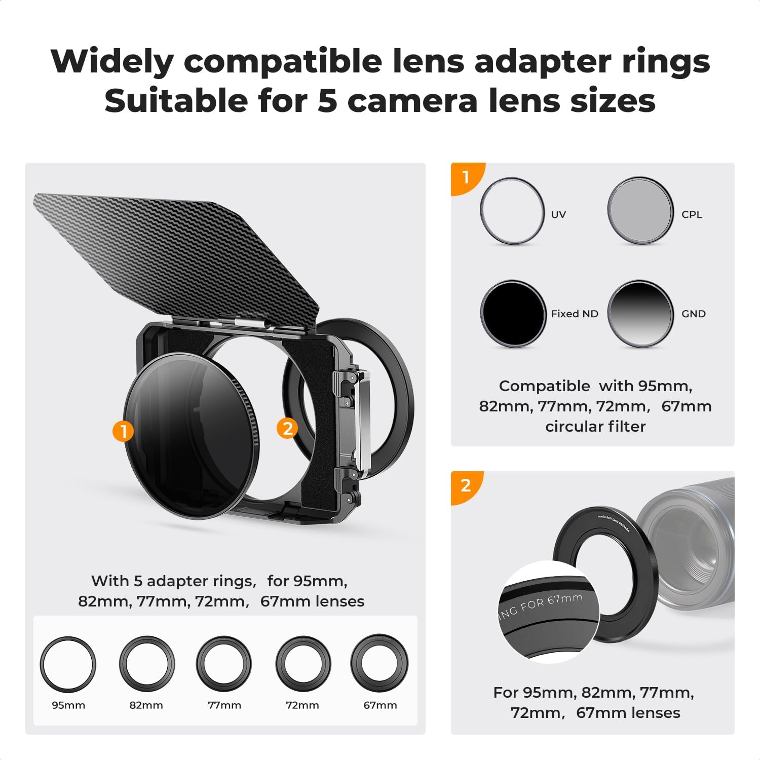 K&F Concept Matte Box – Control Profesional de Luz para Cámaras