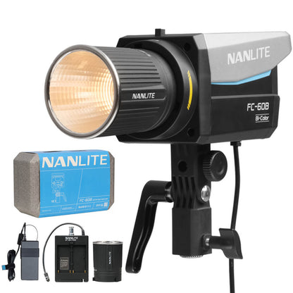 Nanlite FC-60B – Foco LED Bi-color Ultracompacto de 60W con Alta Potencia y Estuche de Transporte