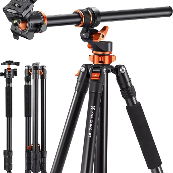 Trípode de Aluminio de 4 Secciones T254A7 + Cabezal BH-28L – Carga hasta 10 kg
