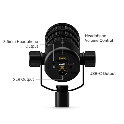 Micrófono Dinámico Rode PodMic USB | Conexión Dual para Podcasting y Streaming