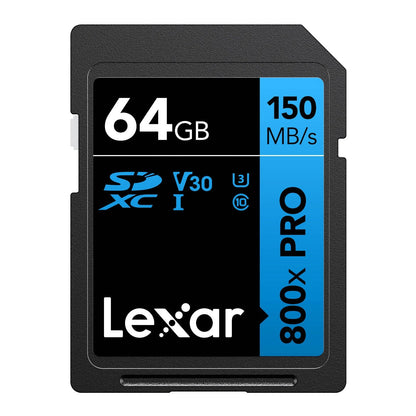 Memoria SD Lexar 64 gb Clase 10 V30 | Tarjeta de Memoria UHS I