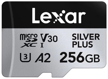 Memoria Micro SD Lexar Professional Silver Plus de 256 gigabytes | Tarjeta de Alta Velocidad V30
