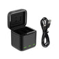 Caja de Carga de Batería de 3 Canales para GoPro Hero 13 - Cargador Inteligente y Almacenamiento