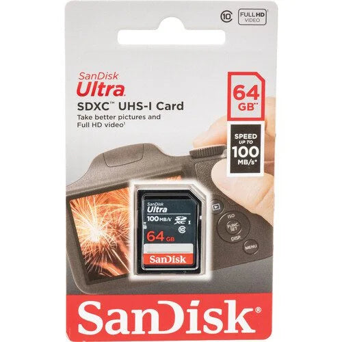 Memoria SanDisk Ultra SD 64GB 100 Mbps