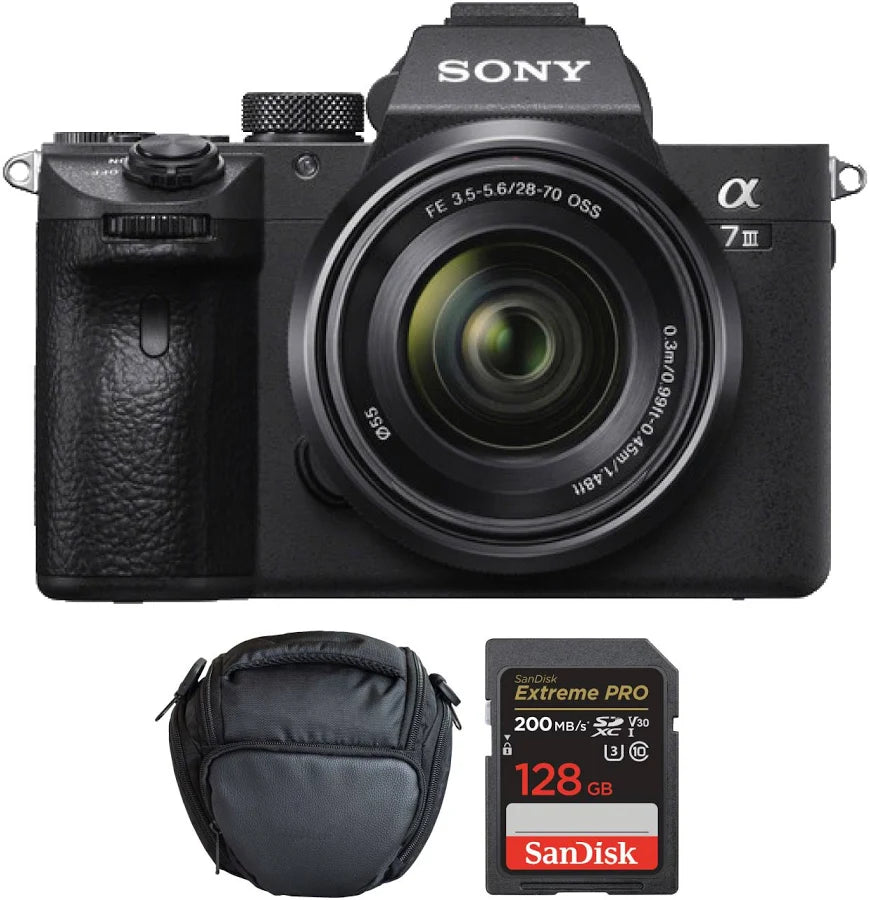 Combo cámara Sony a7III - Mirrorless Full Frame + Memoria 65GB + Estuche
