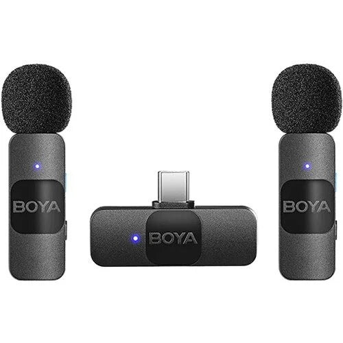Micrófono Boya BY-V20 Solapa Inal Inalámbrico Dual  para Foto y Video