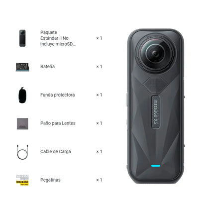 Cámara Insta360 X5 - Acción 360° de Próxima Generación - Resolución 8K Nativa - Estabilización FlowState