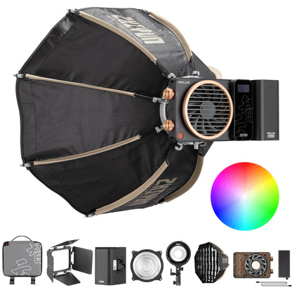 Foco LED COB Portátil Zhiyun MOLUS X100 Pro Combo (100W)