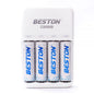 Cargador de Pilas Beston C8006B – Carga Rápida para Pilas AA, AAA y 9V con Indicador LED