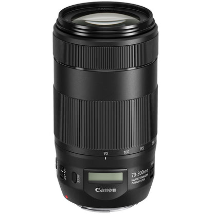 Lente Canon EF 70-300mm f/4-5.6 IS II USM – Teleobjetivo Zoom de Alta Velocidad con Pantalla Digital y Estabilizador para Cámaras DSLR