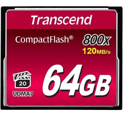 Tarjeta Compact Flash 64GB Transcend 800 X - EOA TECNOLOGIA